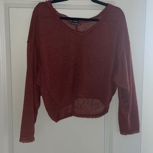 Rust Urban Outfitters Long Sleeve Shirt